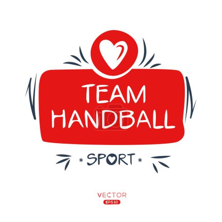 Team Handball Sport Aufkleber Design.