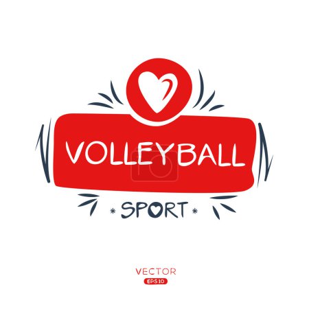 Volleyball Sport Aufkleber Design.