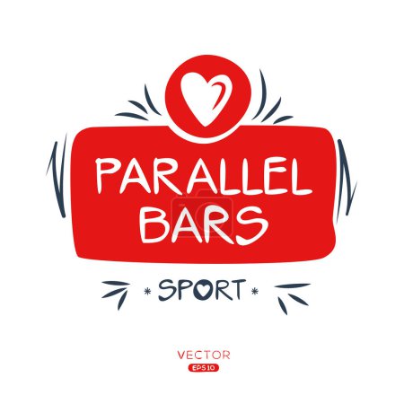 Parallel bars Sport sticker Design.