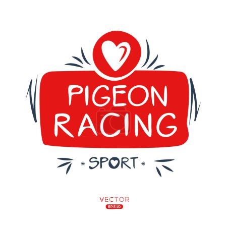 Pigeon racing Sport sticker Design.