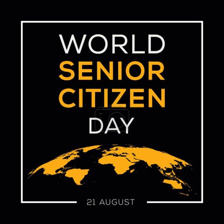 Illustration for World Senior Citizen Day, held on 21 August. - Royalty Free Image