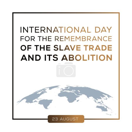 Ilustración de Día Internacional de la Memoria de la Trata de Esclavos y su Abolición, celebrado el 23 de agosto. - Imagen libre de derechos
