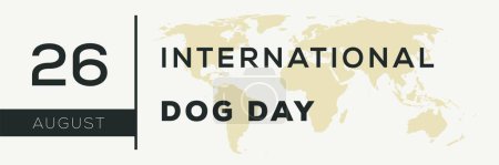 Ilustración de Día Internacional del Perro, celebrado el 26 de agosto. - Imagen libre de derechos