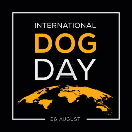 Ilustración de Día Internacional del Perro, celebrado el 26 de agosto. - Imagen libre de derechos