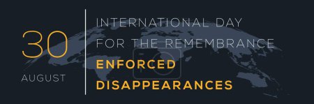 Illustration for International Day of the Victims of Enforced Disappearances, held on 30 August. - Royalty Free Image