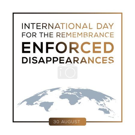 Illustration for International Day of the Victims of Enforced Disappearances, held on 30 August. - Royalty Free Image