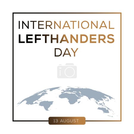 Illustration for International Lefthanders Day, held on 13 August. - Royalty Free Image