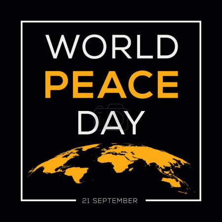 Illustration for World Peace Day, held on 21 September. - Royalty Free Image