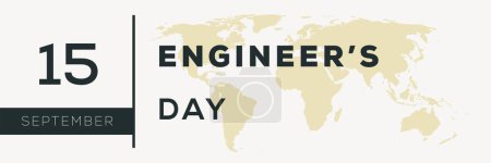 Illustration for Engineers Day, held on 15 September. - Royalty Free Image