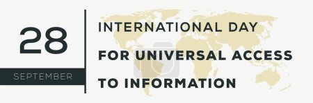 International Day for Universal Access to Information, held on 28 September.