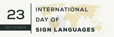International Day of Sign Languages, held on 23 September.