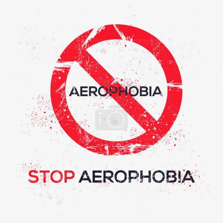 (Aerophobia) Warning sign, vector illustration.
