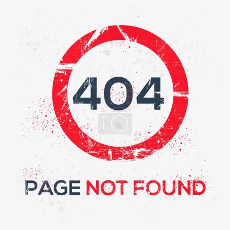 (404 Seite nicht gefunden) Warnzeichen, Vektorabbildung.