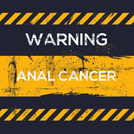 (Anal cancer) Warning sign, vector illustration.