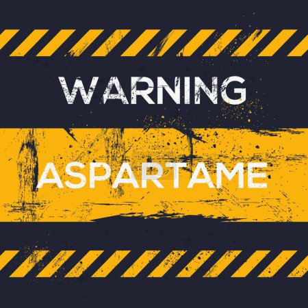 (Aspartame) Signe d'avertissement, illustration vectorielle.