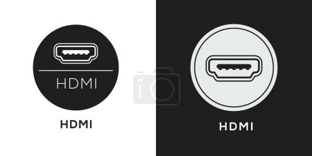 Icono de puerto HDMI, signo vectorial.