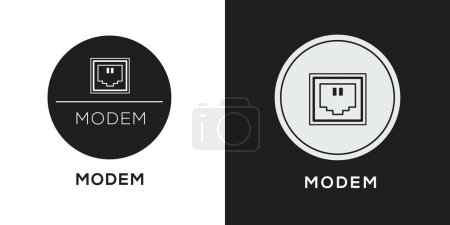 Illustration for Modem port Icon, Vector sign. - Royalty Free Image