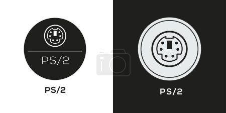 Illustration for PS_02 port Icon, Vector sign. - Royalty Free Image