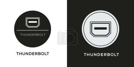 Thunderbolt Icon, Vector sign.