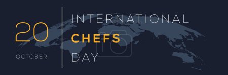 Ilustración de Día Internacional de los Chefs, celebrado el 20 de octubre. - Imagen libre de derechos
