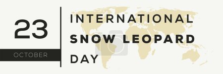 Téléchargez les illustrations : Journée internationale du léopard des neiges, le 23 octobre. - en licence libre de droit
