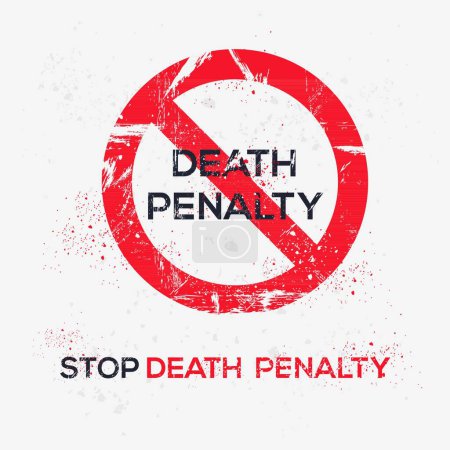 (Death penalty) Warning sign, vector illustration.
