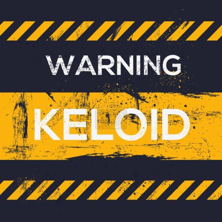 (Keloid) Warning sign, vector illustration.
