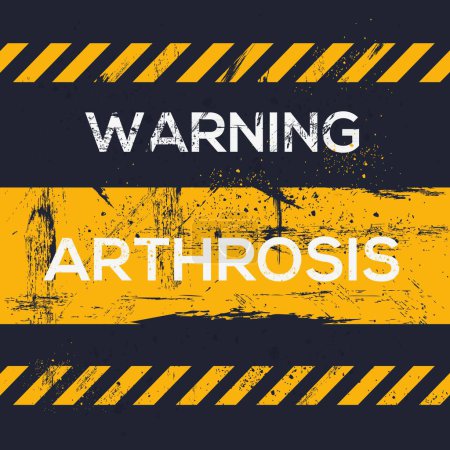 (Arthrosis) Warning sign, vector illustration.