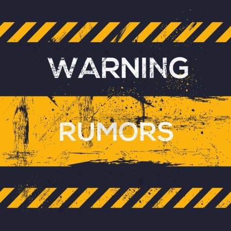 Illustration for (Rumors) Warning sign, vector illustration. - Royalty Free Image