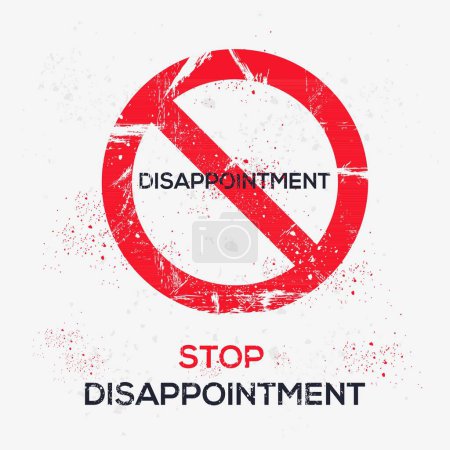 Illustration for (Disappointment) Warning sign, vector illustration. - Royalty Free Image
