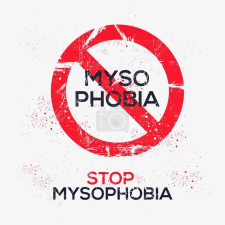 Ilustración de (Mysophobia) Signo de advertencia, ilustración vectorial. - Imagen libre de derechos