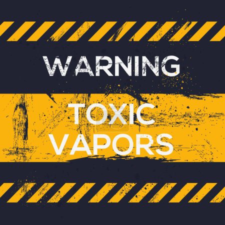 (Toxic Vapors) Warning sign, vector illustration.