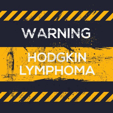 (Hodgkin lymphoma) Warning sign, vector illustration.