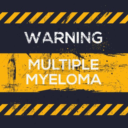 (Multiple myeloma) Warning sign, vector illustration.