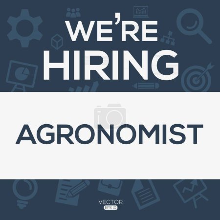 We are hiring (Agronomist), Join our team, vector illustration.