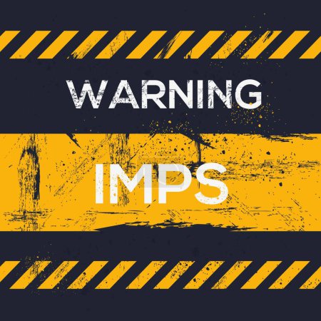 Imps (Immediate Payment Service) Warning sign, vector illustration.