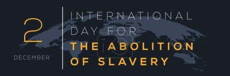Ilustración de Día Internacional de la Abolición de la Esclavitud, celebrado el 2 de diciembre. - Imagen libre de derechos