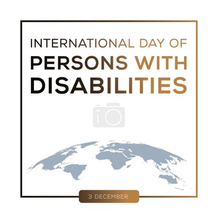 Illustration for International Day of Persons with Disabilities, held on 3 December. - Royalty Free Image