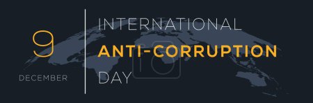 Journée internationale de lutte contre la corruption, tenue le 9 décembre.