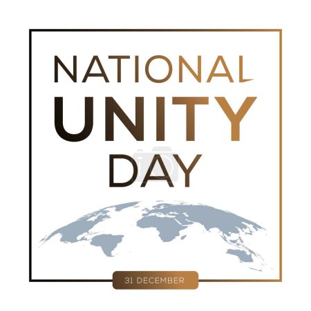 Illustration for National Unity Day, held on 31 December. - Royalty Free Image