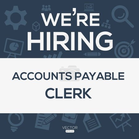 Wir stellen ein (Accounts Payable Clerk), Join our team, Vektor Illustration.