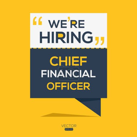 Wir stellen ein (Chief Financial Officer), Join our team, Vektor Illustration.