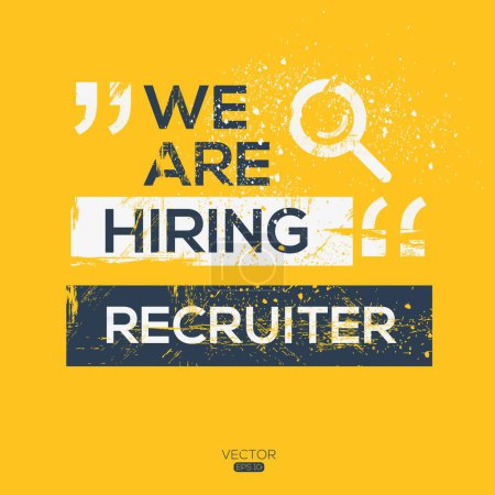 We are hiring (Recruiter), Join our team, vector illustration.