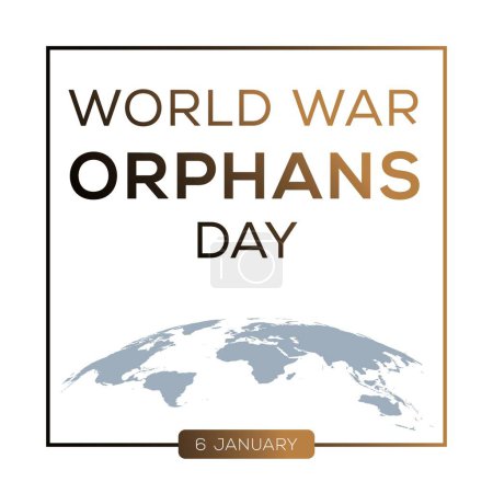 Téléchargez les illustrations : Journée mondiale des orphelins de guerre, le 6 janvier. - en licence libre de droit