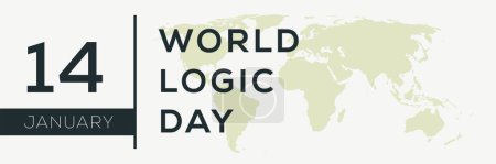 Illustration for World Logic Day, held on 14 January. - Royalty Free Image