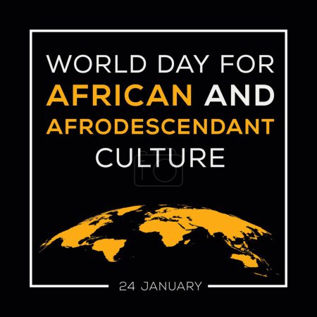Téléchargez les illustrations : Journée mondiale de la culture africaine et afro-descendante, le 24 janvier. - en licence libre de droit