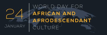 Illustration for World Day for African and Afro descendant Culture, held on 24 January. - Royalty Free Image