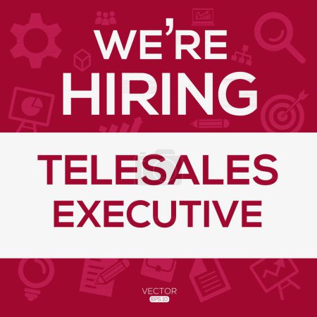 We are hiring (Tele sales Executive), Join our team, vector illustration.