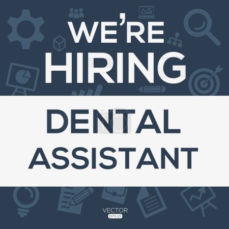 Nous embauchons (Assistante dentaire), Rejoignez notre équipe, illustration vectorielle.