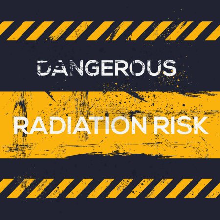 (Radiation risk) Warning sign, vector illustration.